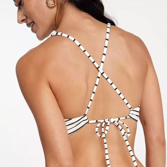 1160 NWT CALIA Women's Double Strap Triangle Bikini Low Support Swim Top - Picture 2 of 6